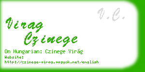 virag czinege business card